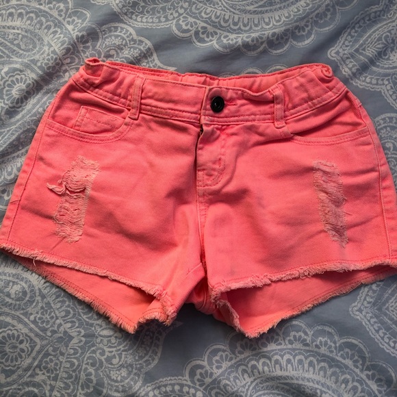 🦋NEON PINK DENIM SHORTS MADE IN BRAZIL🦋 - Picture 1 of 2